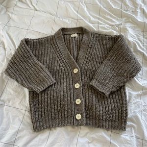 Babaa no19 mini cardigan in dark mist
